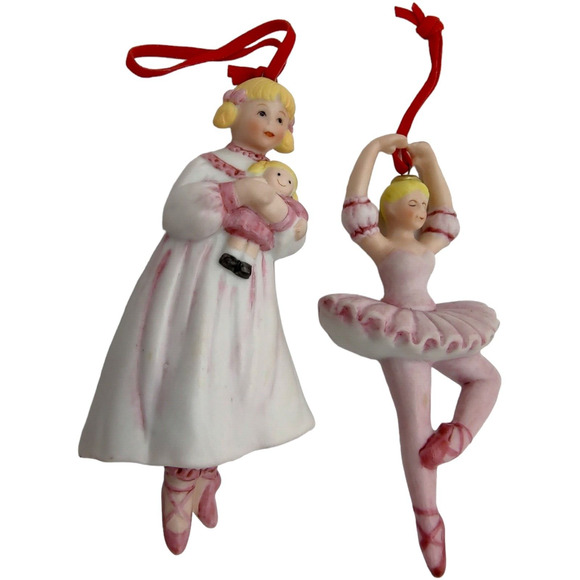 Christmas Storytelling Ornament Set - Little Girl Dreams of Becoming a Ballerina - Picture 2 of 14